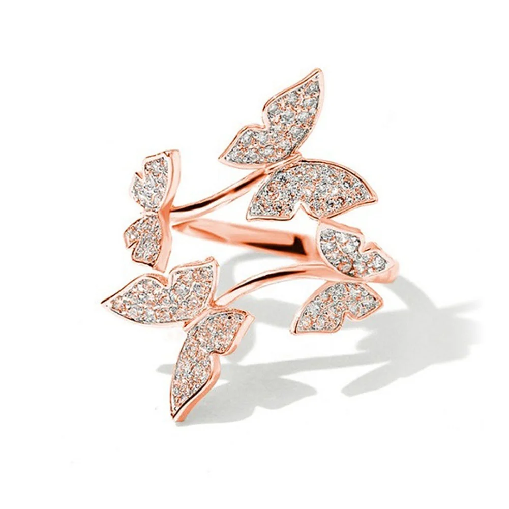 Bague Papillon Rose