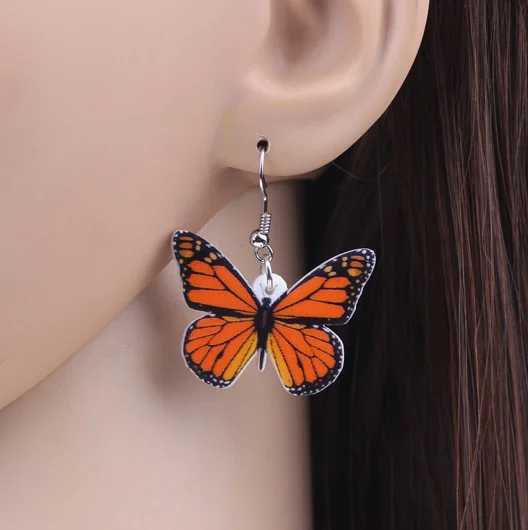 Boucle D&rsquo;Oreille Ambre Papillon