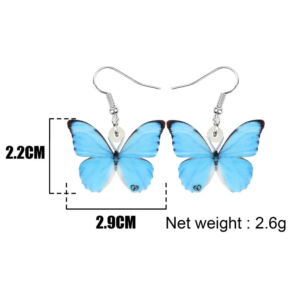 Boucle D’Oreille Papillon Bleu