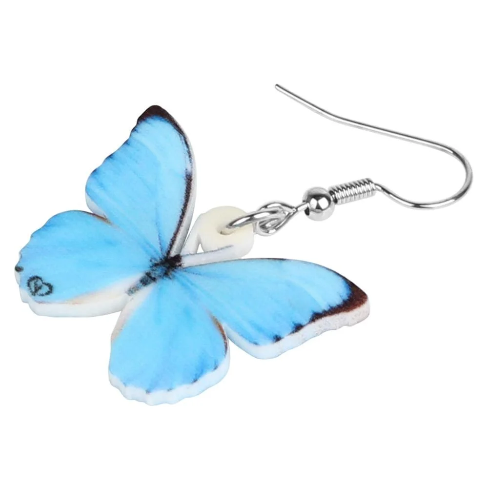 Boucle D’Oreille Papillon Bleu