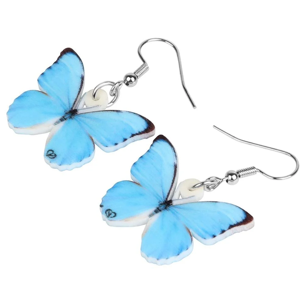 Boucle D’Oreille Papillon Bleu