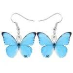 Boucle D’Oreille Papillon Bleu