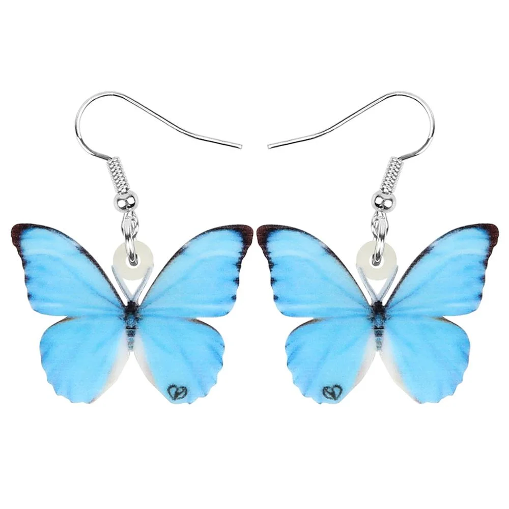 Boucle D’Oreille Papillon Bleu