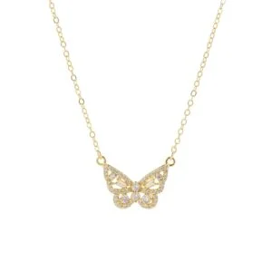 Collier Or Papillon