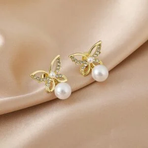 Boucle D&rsquo;Oreille Ambre Papillon