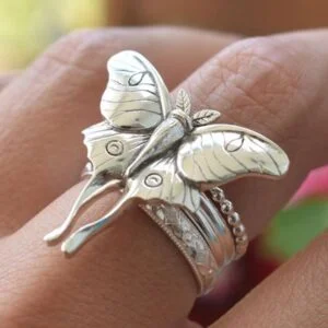 Bague Papillon Orange