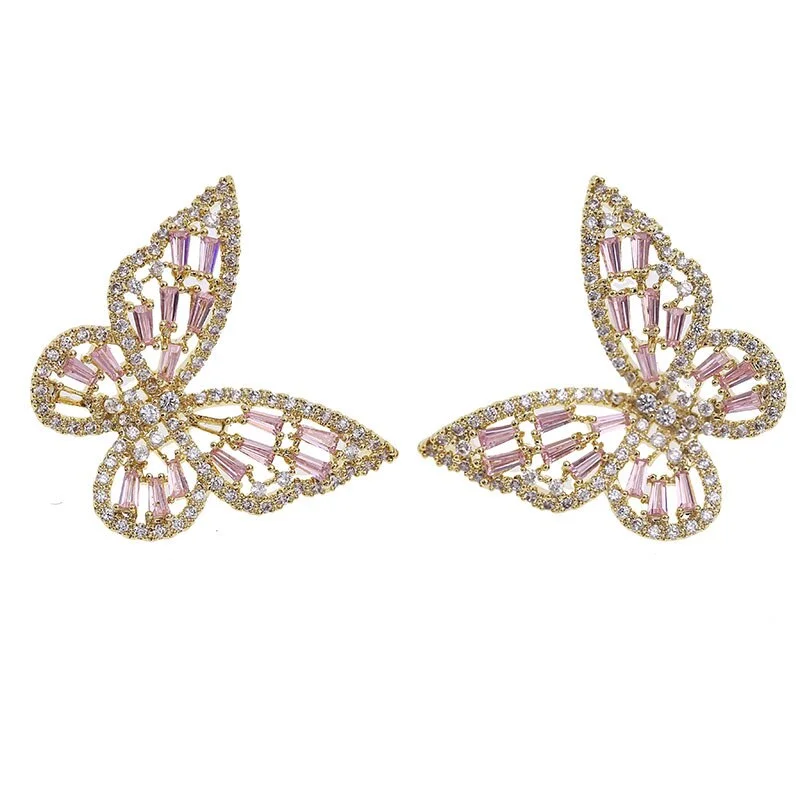 Boucle D’Oreille Papillon Couleur Or