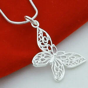 Collier Papillon En Argent 925